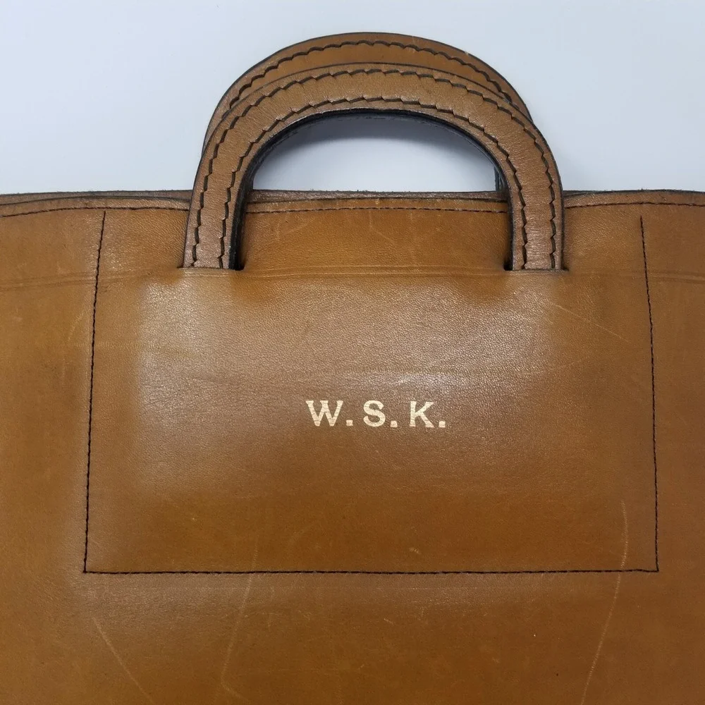 VTG Schelsinger Brothers Briefcase -‎ Portfolio Bag California Saddle Leather